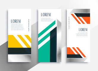 Wall Mural - geometric vertical banners in modern business style