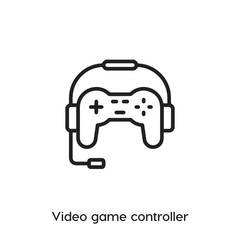 Poster - video game controller icon vector symbol sign