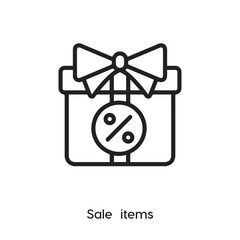 Poster - sale items icon vector symbol sign