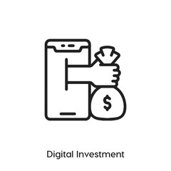 Poster - digital investment icon vector symbol sign