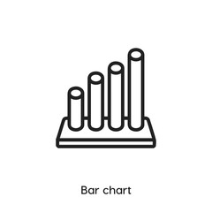 Poster - bar chart icon vector symbol sign