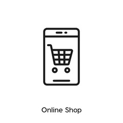 Poster - online shop icon vector