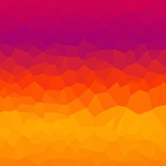 Wall Mural - Sunset colors Abstract trianglify Generative Art background illustration