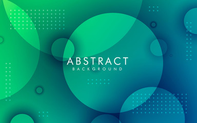 Wall Mural - tosca circle color background. dynamic textured geometric element design with dots decoration. moder