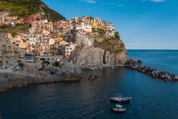 Cinque terre Rio Maggiore Italy coastline colorful houses on the sea