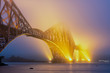 Forth Bridge over Firth of Forth near Queensferry in Scotland