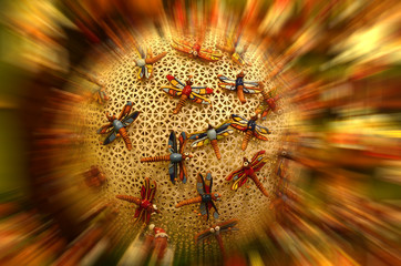 Wall Mural - Christmas Decorations in a Market. Italy.