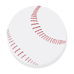 Sticker - Isoalted baseball ball. Softball play - Vector illustration