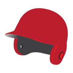 Wall Mural - Isolated baseball helmet. Softball play - Vector illustration