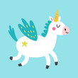 Cute unicorn character design.