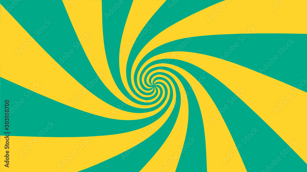 Vector - Yellow and green abstract vortex background.Bursting,Radial,radiating pattern - obrazy, fototapety, plakaty 