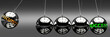 © GoodIdeas - Execution and success - the idea that Execution helps to achieve success and happiness in business, work and life symbolized by English word Execution and a newton cradle, 3d illustration