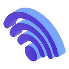 Poster - Wifi sign icon. Isometric of wifi sign vector icon for web design isolated on white background