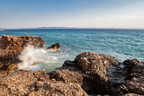 Fototapeta Morze - Waves beating on the Adriatic coast