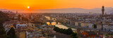 Fototapeta  - Sunset over the old town of Florence, Italy.