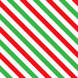 Cane candy stripes red green seamless pattern
