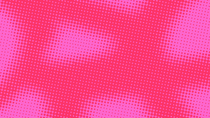 Canvas Print - Pink and magenta retro comic pop art background with halftone dots design, vector illustration template