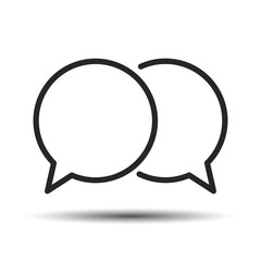 Poster - Message icon, speech bubble, chat sign - stock vector