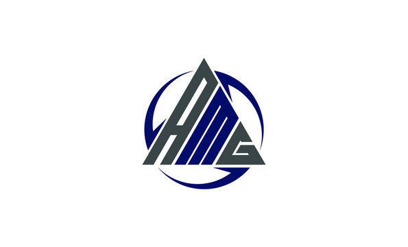 creative simple modern strong initial AMG Logo template vector icon for any business,  accounting, consulting, fitness, real estate. constructions