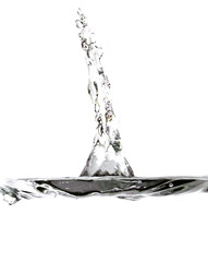 Aufkleber - Water splash and drop on white background