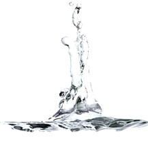 Aufkleber - Water splash and drop on white background