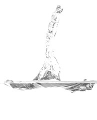 Aufkleber - Water splash and drop on white background