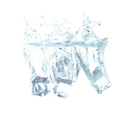 Aufkleber - Water splash and drop on white background