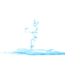 Aufkleber - Water splash and drop on white background