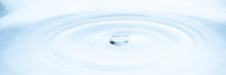 Poster - Water drop splash with ripples