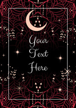 Dark Gothic Witchy Template For Parties, Invitations,business Cards.
