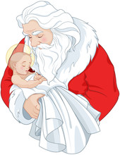 Santa And Baby Jesus
