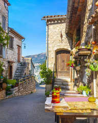 Wall Mural - View of Gourdon, a small medieval village in Provence, France