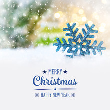 Merry Christmas And Happy New Year, Holidays Greeting Card Background. Selective Focus.