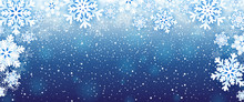 Winter Background With Snowflakes. Vector Illustration