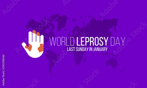 Fotomural Vector illustration on the theme of World Leprosy Day in January