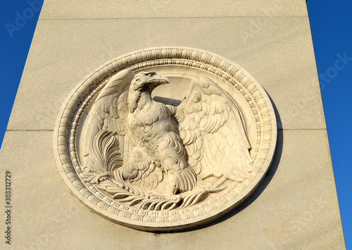 Fotomural Former Prussian eagle on bridge pillar