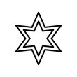 star six pointed line style icon