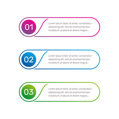 Poster - Vector web template. Layout workflow. Outline colorful menu for app interface. Number options. Web design elements for infographics.