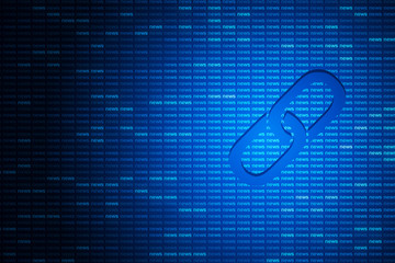 Leinwandbilder - Block chain and network concept
