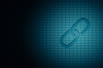 Leinwandbilder - Block chain and hyperlink concept