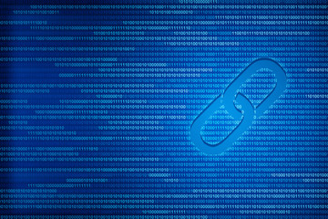 Leinwandbilder - Block chain and commerce concept