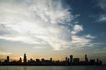 Fototapete - Modern Chicago background