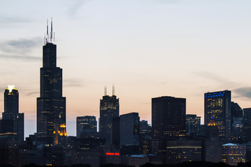 Fototapete - Backlit Chicago background