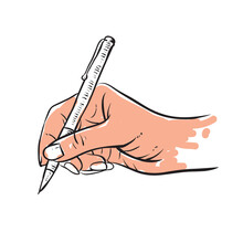 Hand vector outline