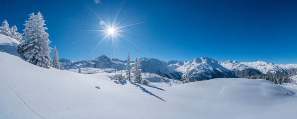 Canvas Print - Winter in den Bergen