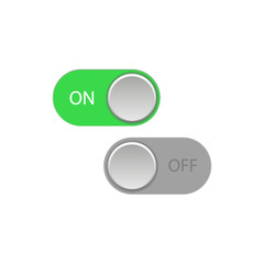 Poster - On And Off Green Toggle Switch Slider Buttons.vector illustration