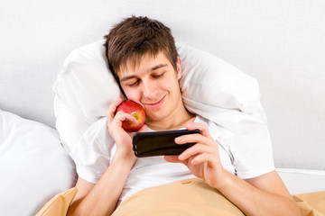 Canvas Print - Young Man with a Phone