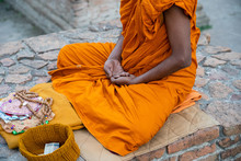 View Of The Monk Meditation At At Vaishali In Bihar.