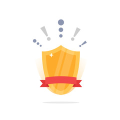 Poster - Gold medal icon. Shiny medal with star. Winner award icon. Best choice badge