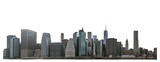 Fototapeta  - One World Trade Center and skyscraper, high-rise building in Lower Manhattan, New York City, isolated white background with clipping path